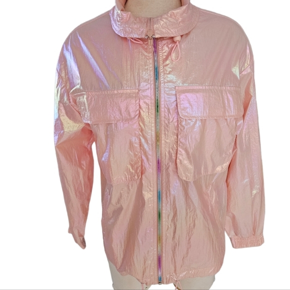 Fashion Nova Jackets & Blazers - NWT Fashion Nova Windbreaker Candy Coated Iridescent Lightweight Jacket